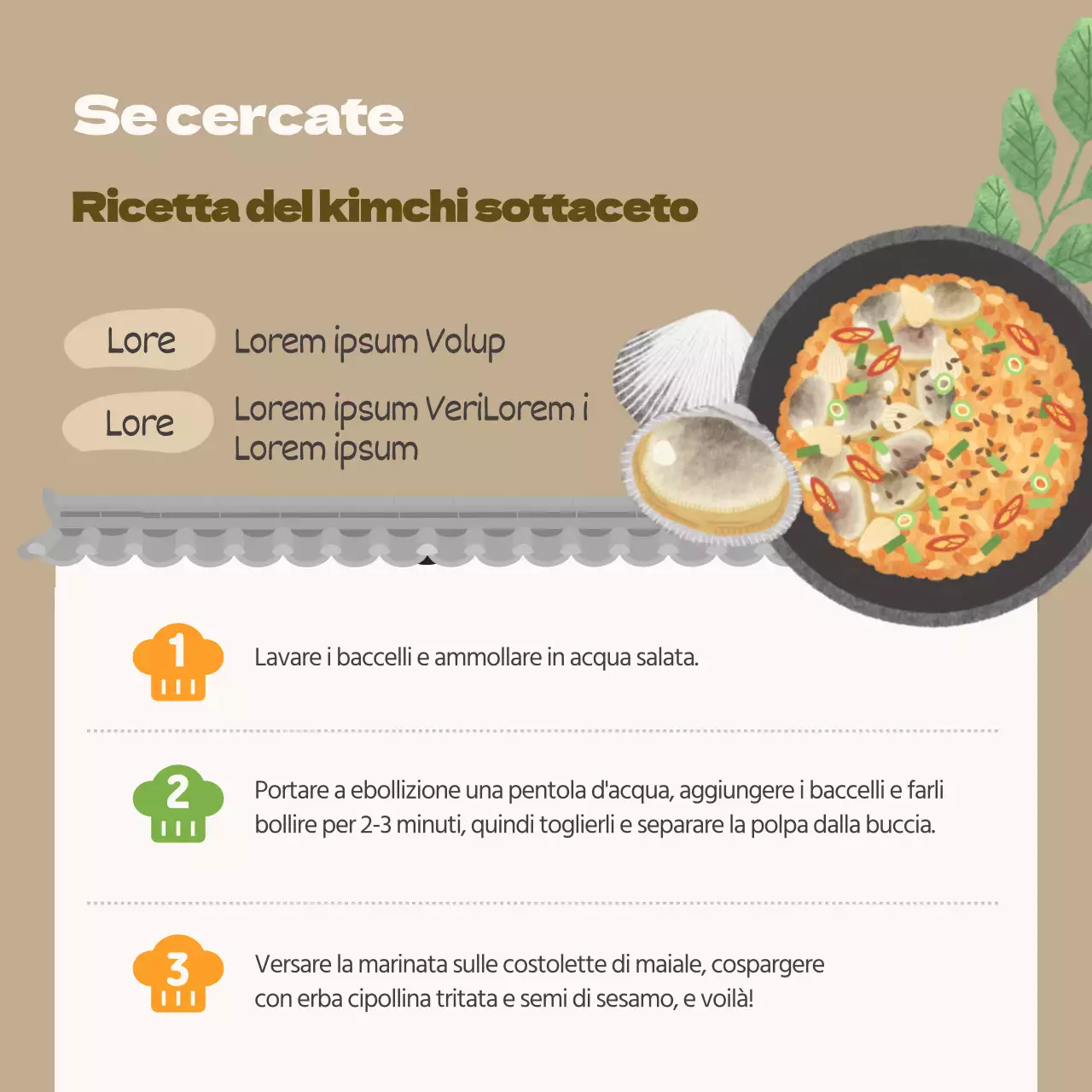 Un tema pulito e ordinato per la ricetta del kimchi