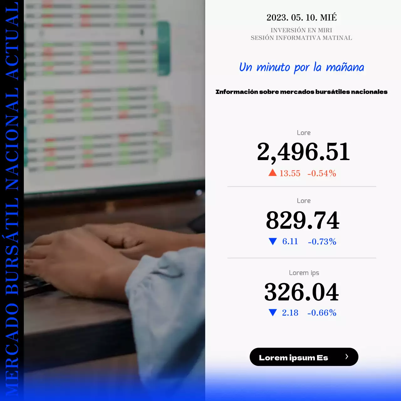 Tema limpio de periódico en azul y negro
