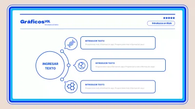 Círculos y cuadrados sencillos en azul explican la infografía de la agenda