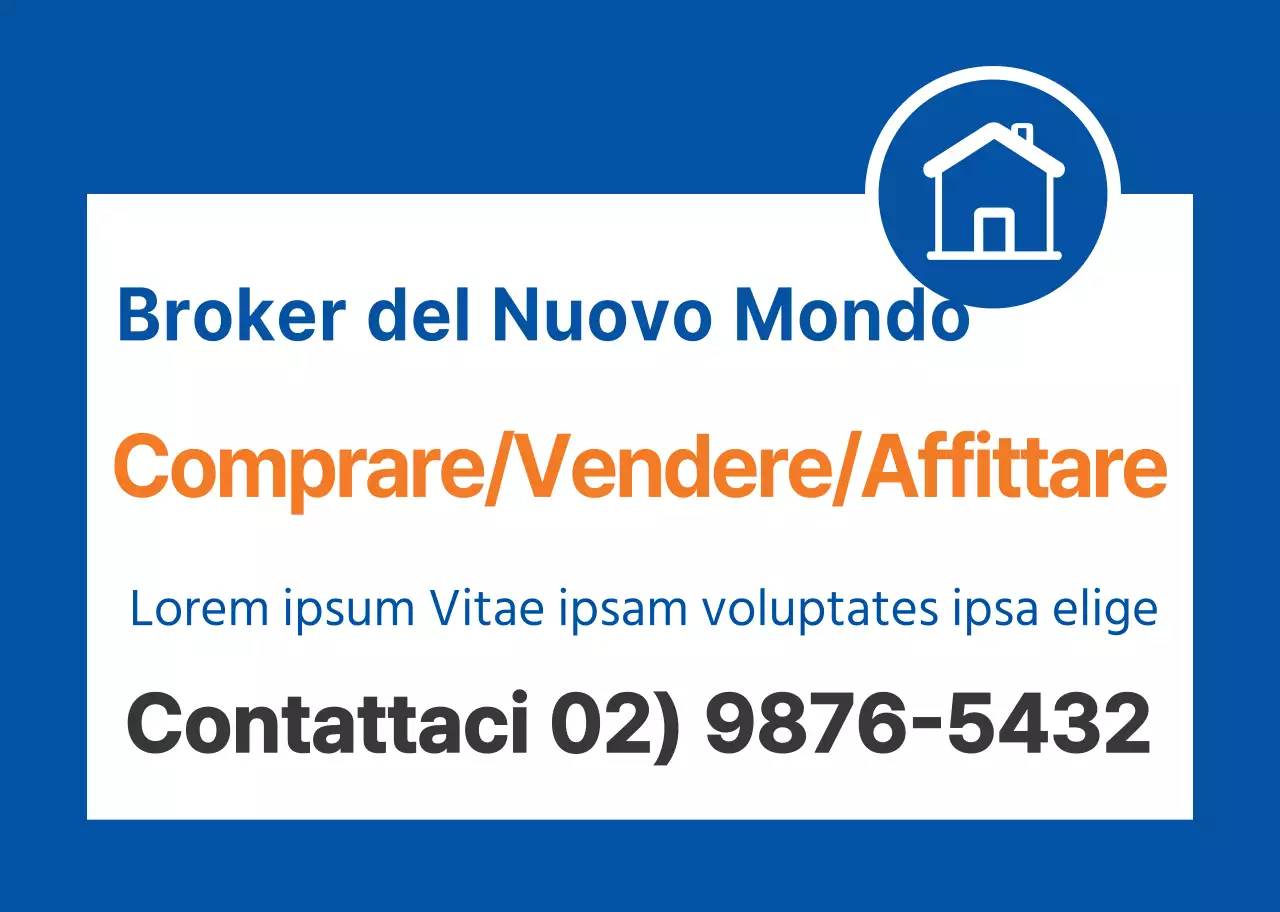 Promuovere la vostra proprietà in blu, pulito e leggibile