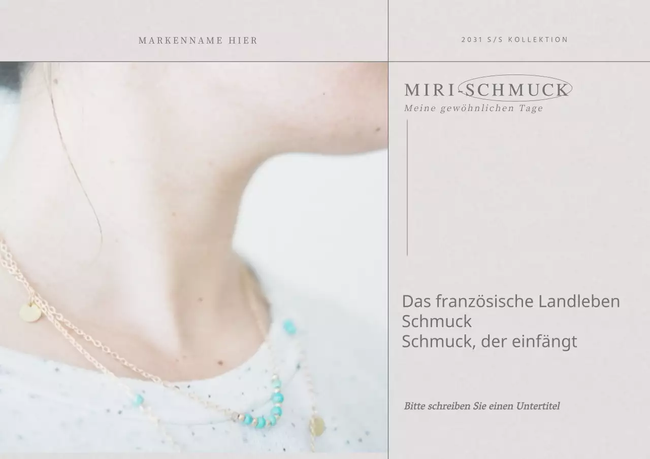 Ein sentimentales Schmuckgeschäft in Warm Grey