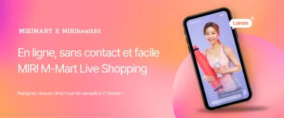 Concept d'achat en ligne en direct dans un dégradé de rouge