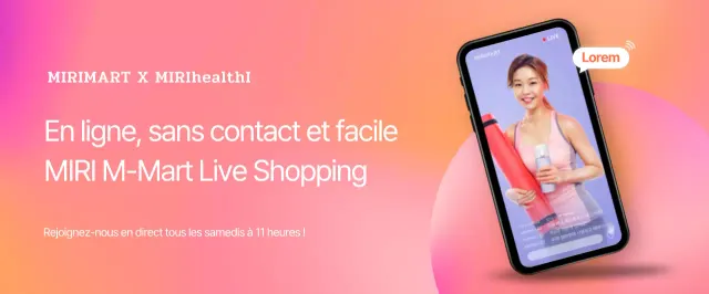 Concept d'achat en ligne en direct dans un dégradé de rouge
