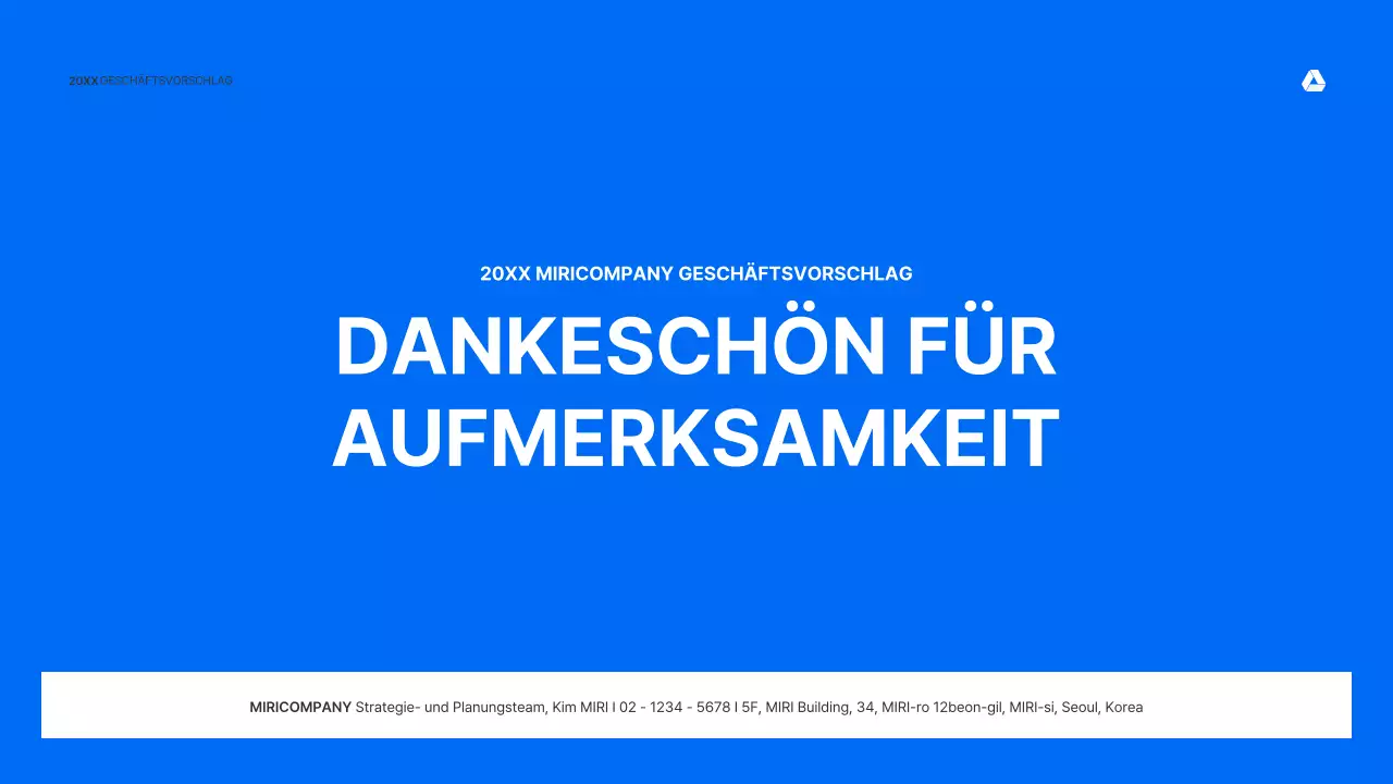 Saubere, intuitive Präsentationsmappe für Geschäftsangebote in Blau und Hellgrau
