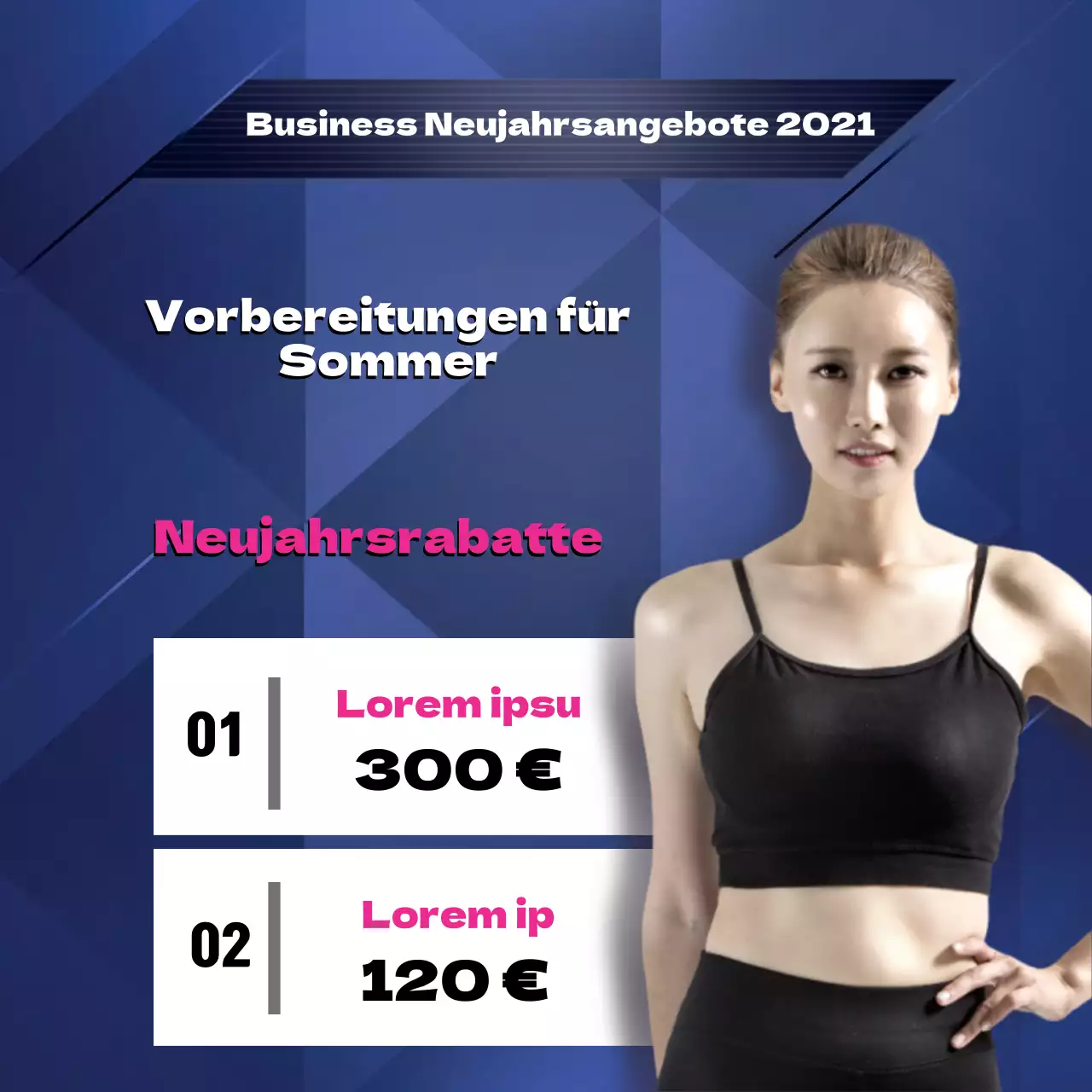 Blaue Fotos hervorheben, um saubere Fitness zu fördern