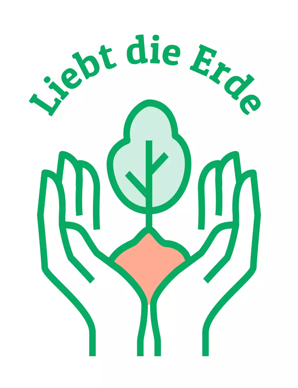 Saubere, grüne T-Shirts für Umweltkampagnen