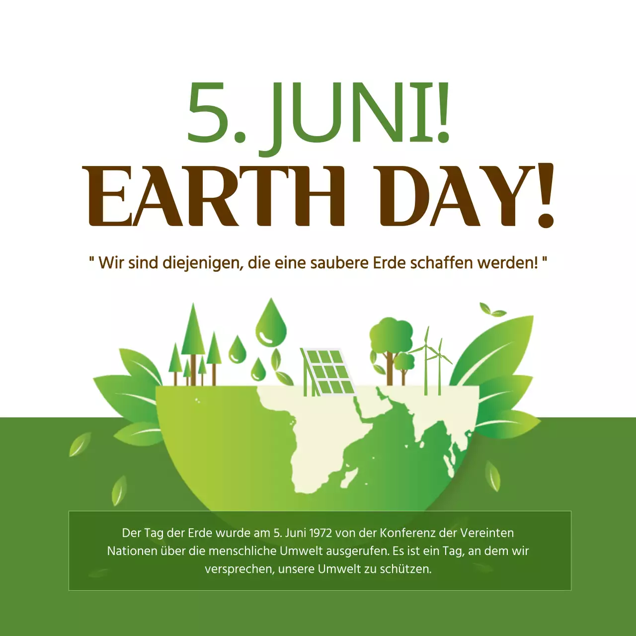 Ein gelber und grüner Leitfaden zum Tag der Erde