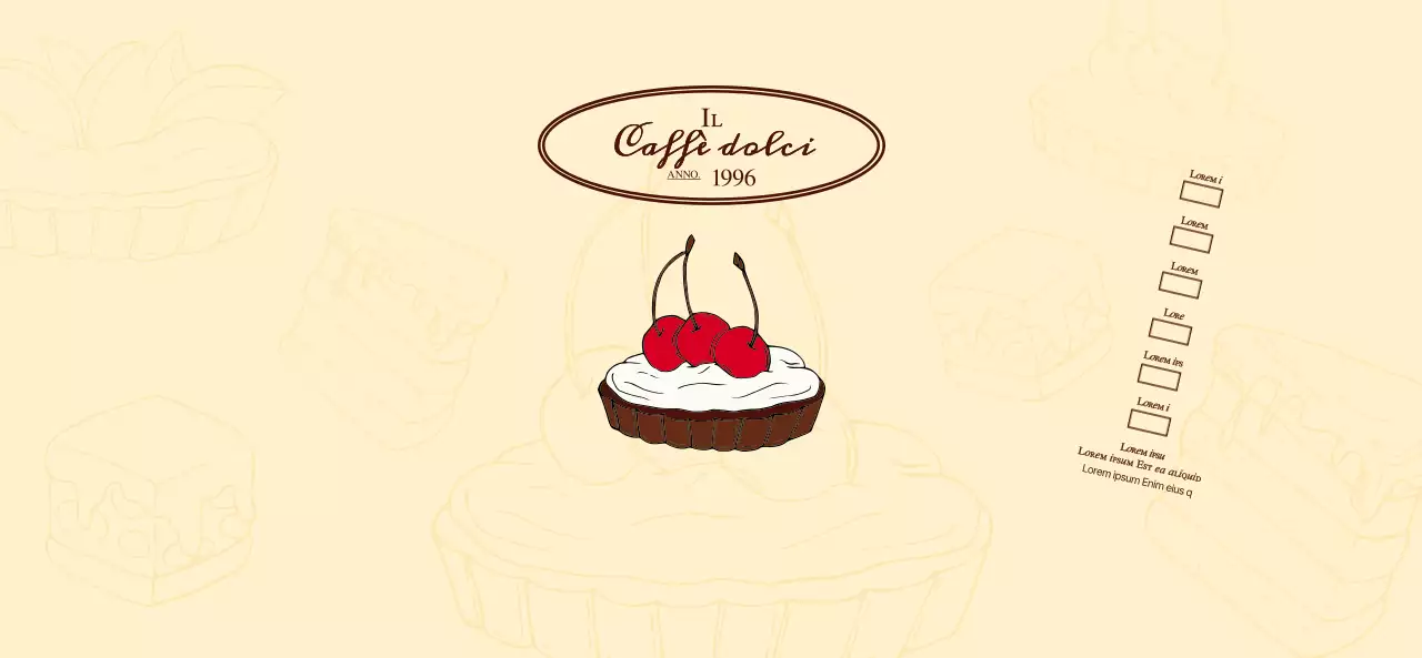 Promuovere e informare le caffetterie con un logo emozionale in marrone rossiccio e giallo chiaro