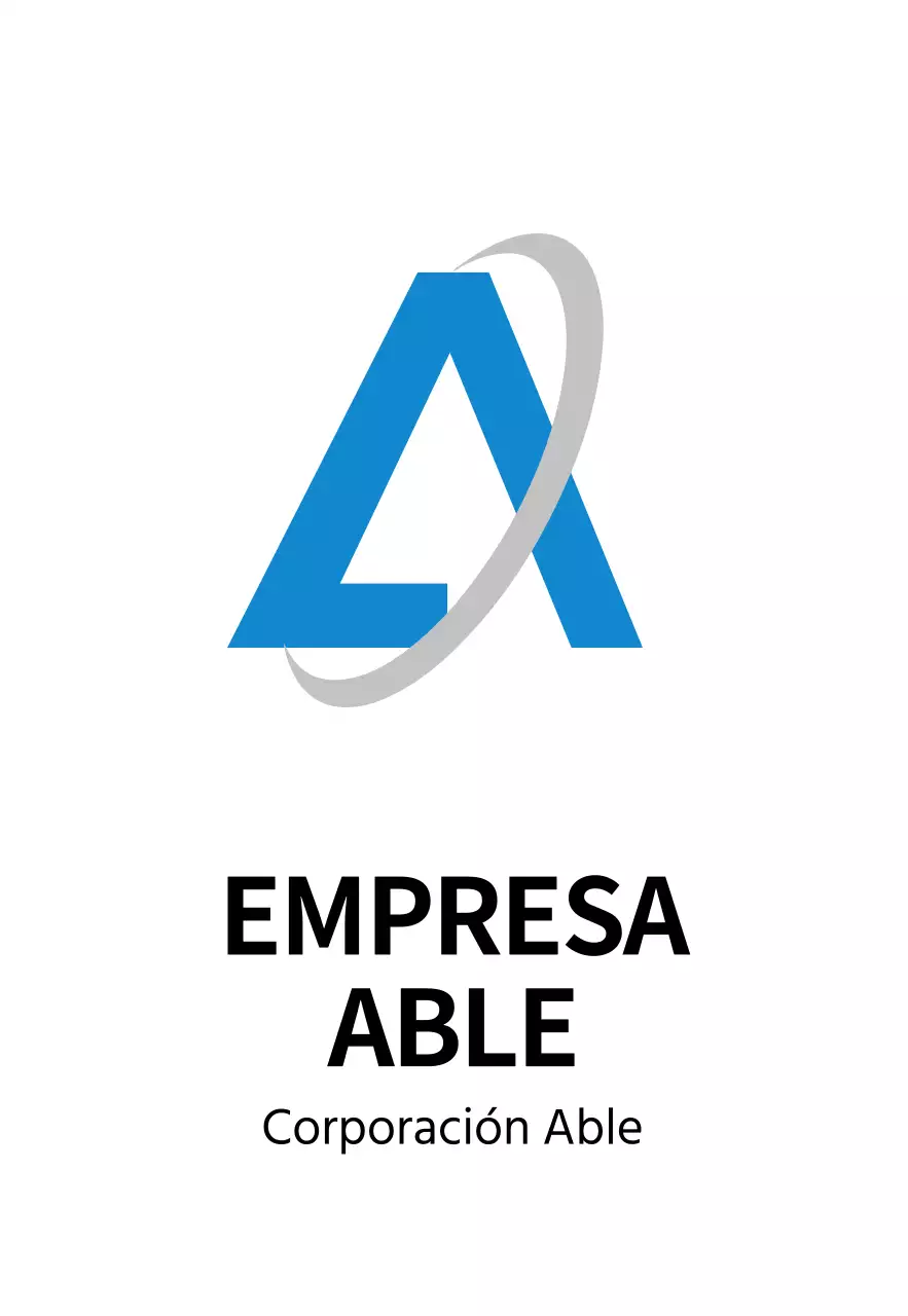 Logotipo azul simple logotipo corporación cartel