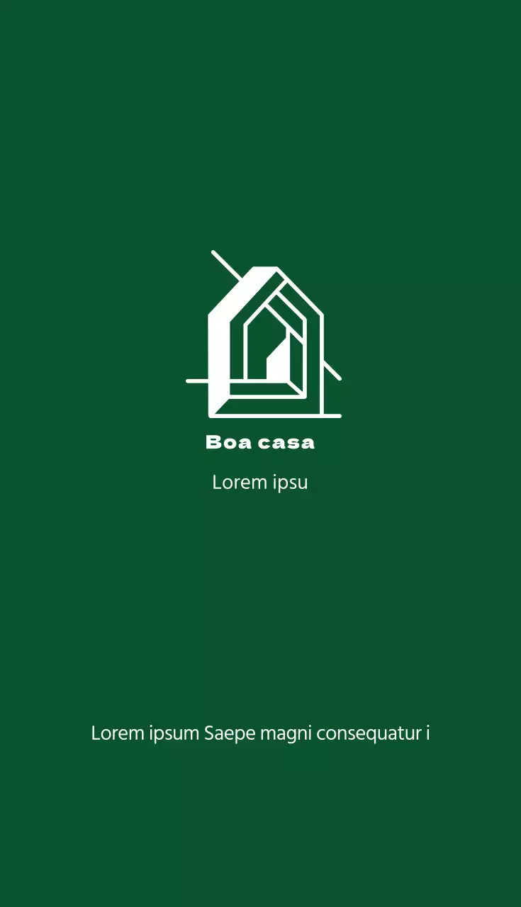 verde branco ilustração logótipo agente imobiliário cartão de visita