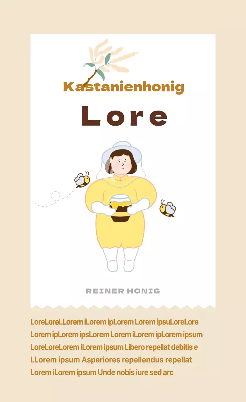 Vertikaler Aufkleber_Honig