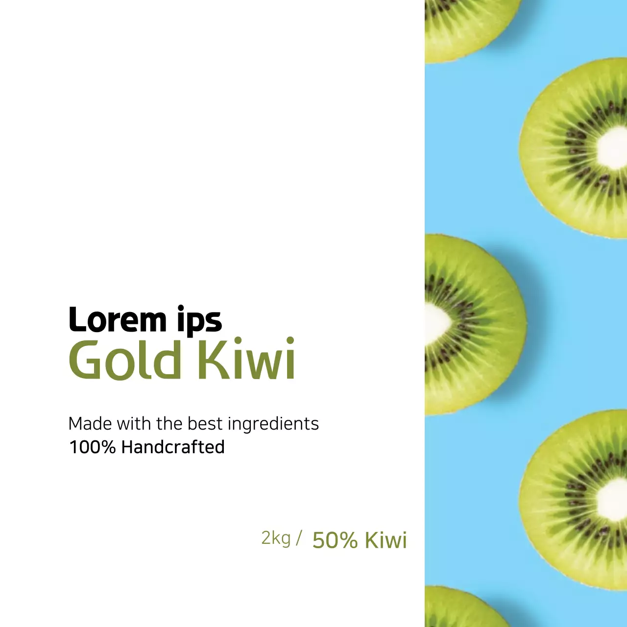 Label Biru Buatan Tangan Kiwi