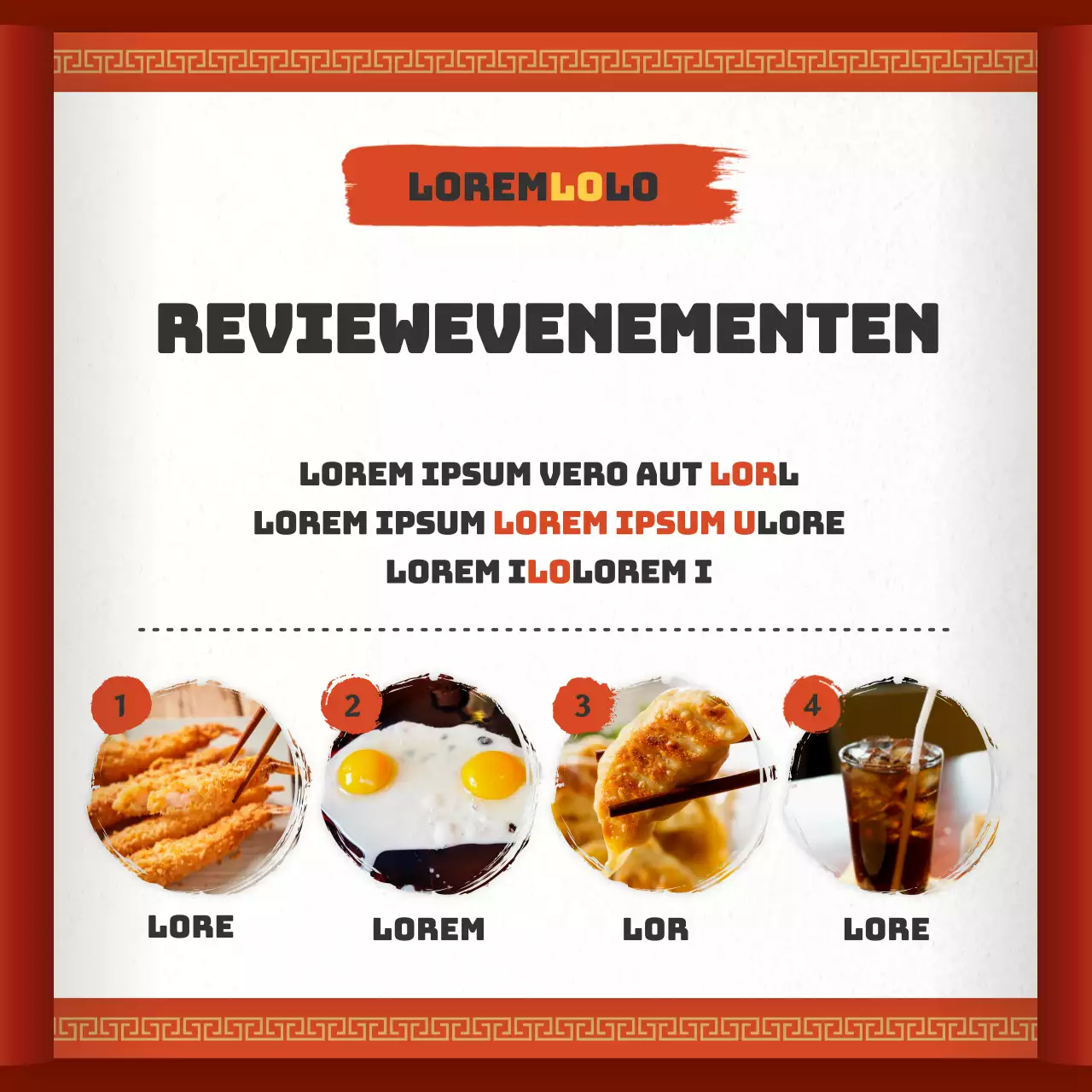 Red Chinees geïnspireerde bezorging app review evenement