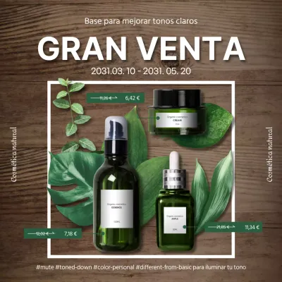 Promover un maquillaje de base de color personal de aspecto natural con cosméticos ecológicos