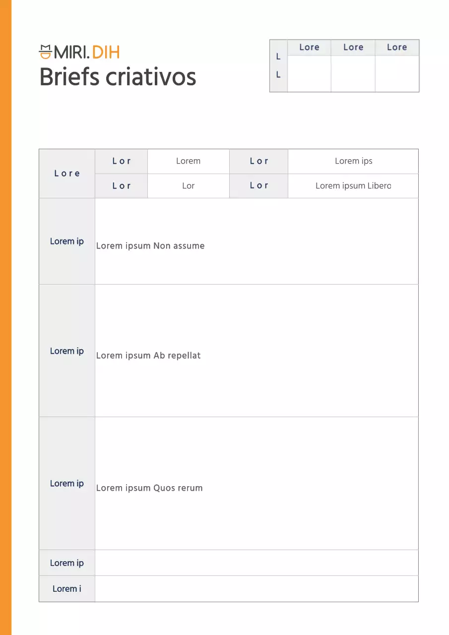 Formatação simples de documentos Resumo criativo Formatação comercial