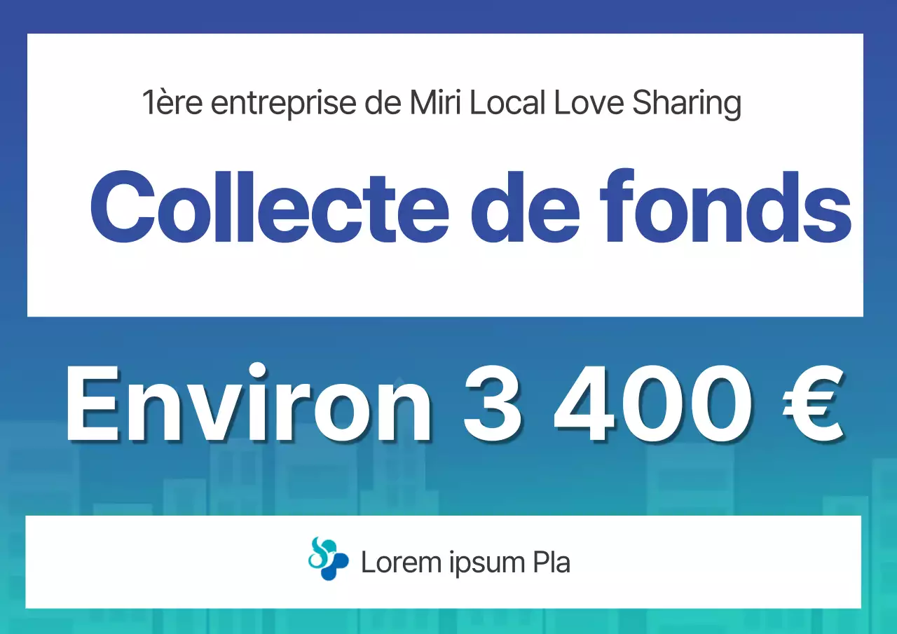 Blue Turquoise Clean text Highlighted Local Love Sharing Corporate donation ceremony