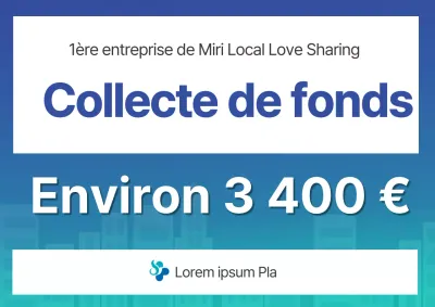 Blue Turquoise Clean text Highlighted Local Love Sharing Corporate donation ceremony