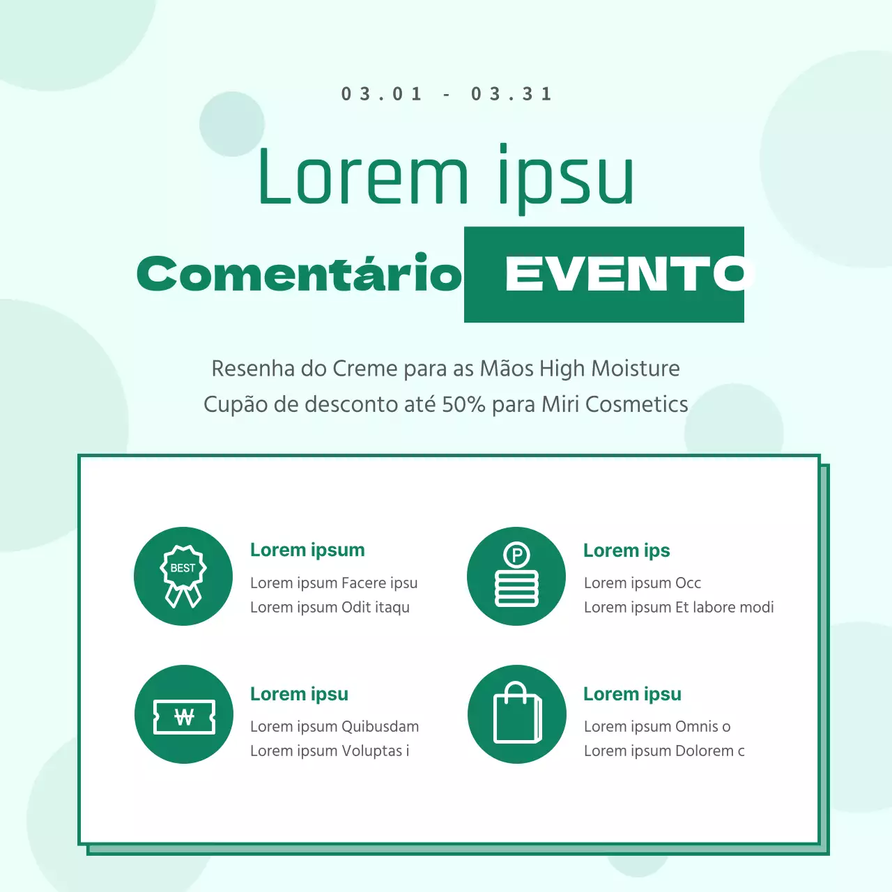 Eventos de revisão