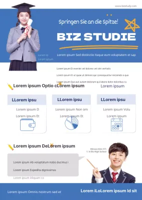 Werben Sie für Ihre Schule mit blauen Schülerfotos