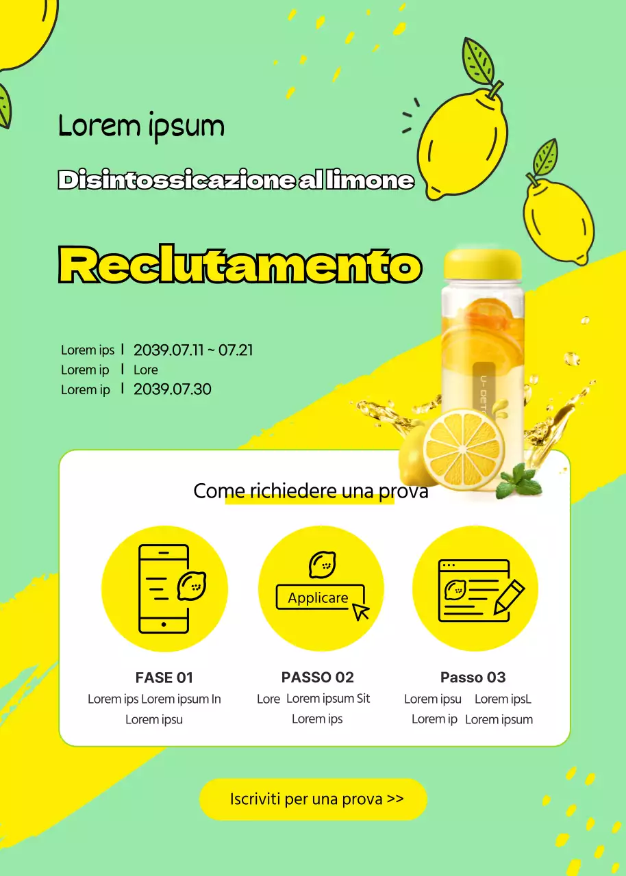 Prova di disintossicazione al limone giallo rinfrescante Reclutamento Eliminate le tossine e fatevi belli con la prova di disintossicazione della dieta estiva Come applicare l'icona