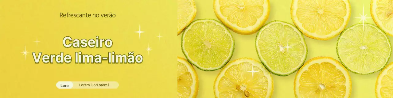 Promover um conceito amarelo e refrescante para o sumo de fruta caseiro