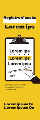 Étiquettes d'inscription illustrées, jaunes et soignées, pour le coronavirus