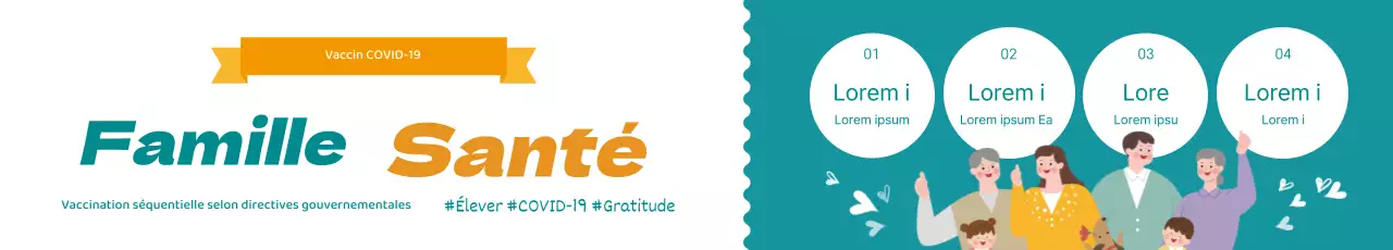 Illustration bleue et jaune, promotion propre d'un vaccin