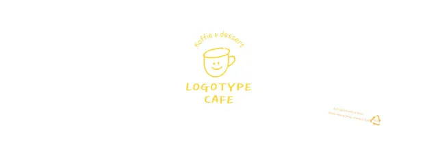 Witte gele handgetekende illustratie