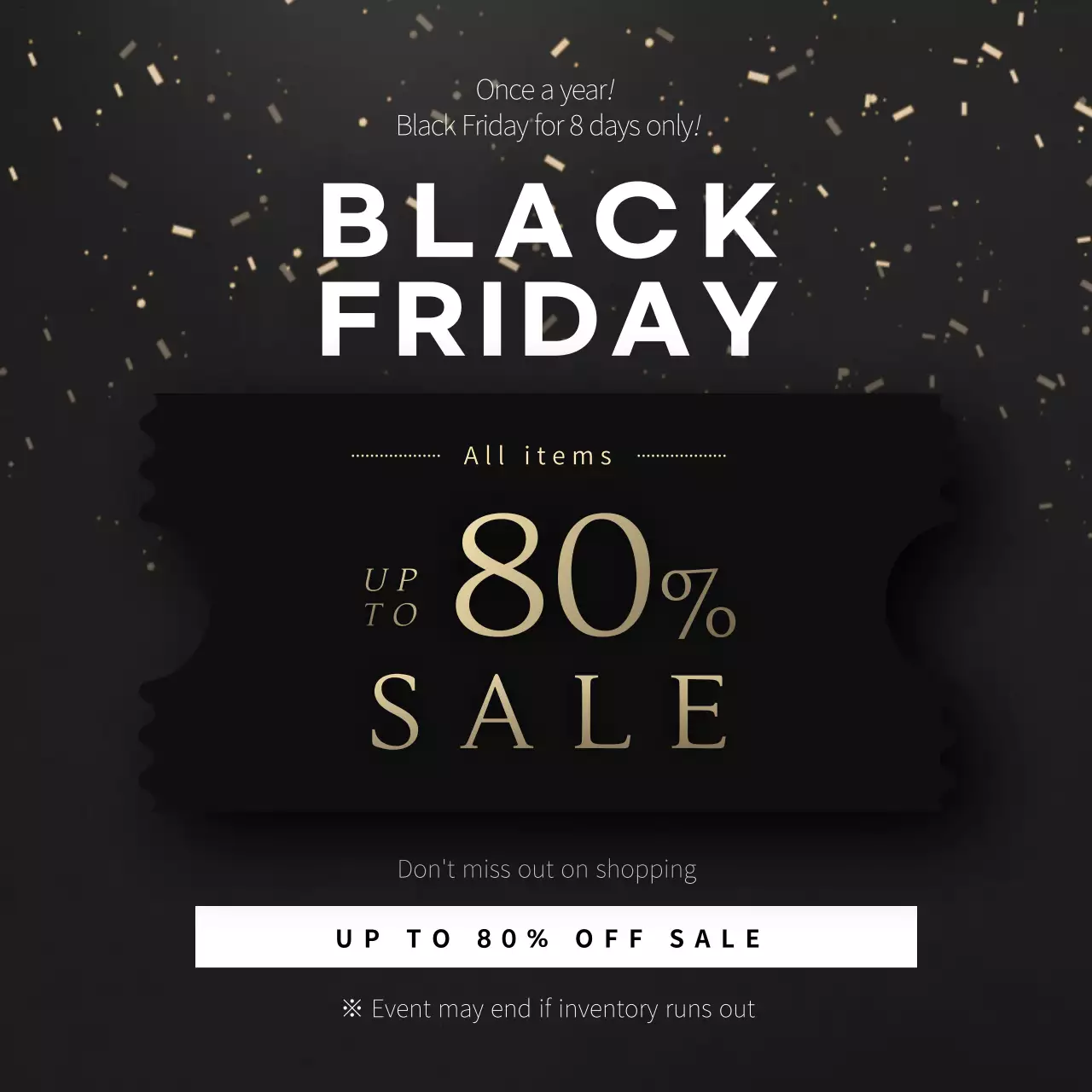 Black Modern Sale Promotion Instagram Post