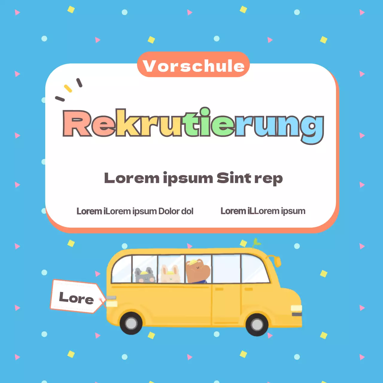 Nursery Rekrutierung Auto Magnet Blatt