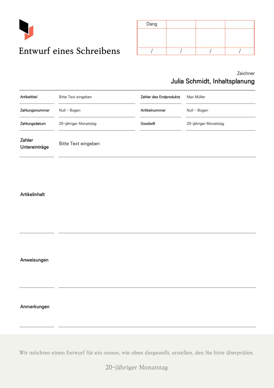 Ein sauberer, weiß-beiger Entwurfsslip