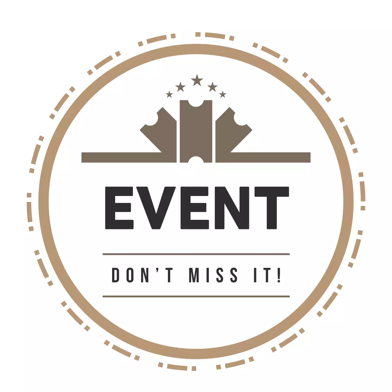 茶色 シンプル イベント 看板 ロゴ