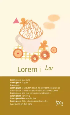 Polvo Vainilla Latte Ilustrado Beige Marfil