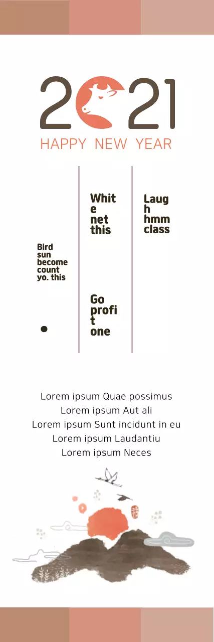 Beige Illustration Traditional New Year Greeting