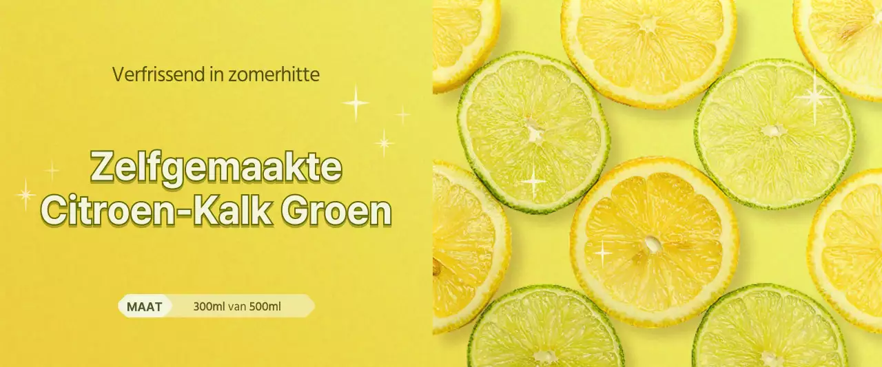 Promoot een geel, verfrissend concept voor zelfgemaakt vruchtensap