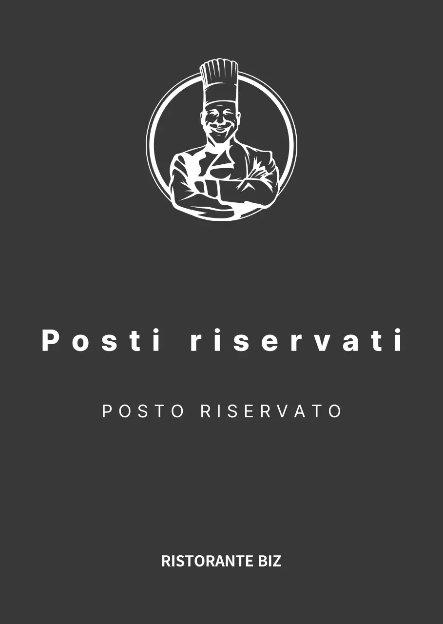 Prenotazioni di ristoranti in bianco e nero, dalle linee pulite