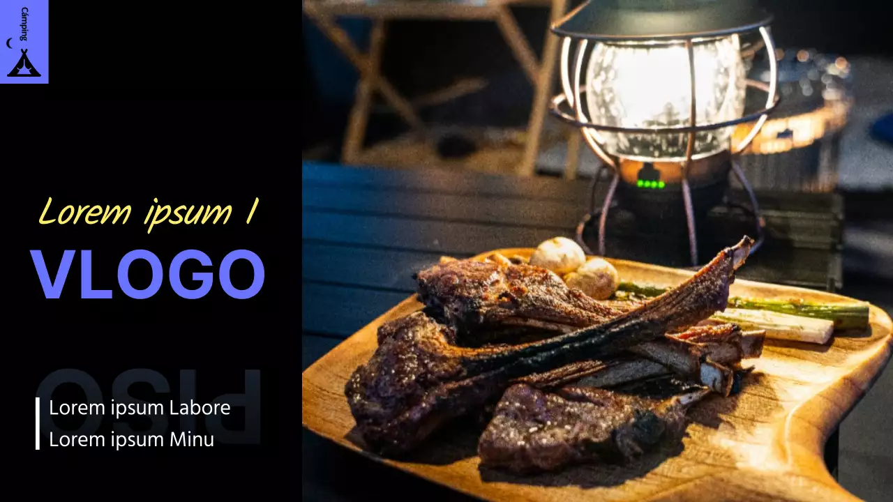 Un vlog de cocina de camping limpia con un toque negro y morado