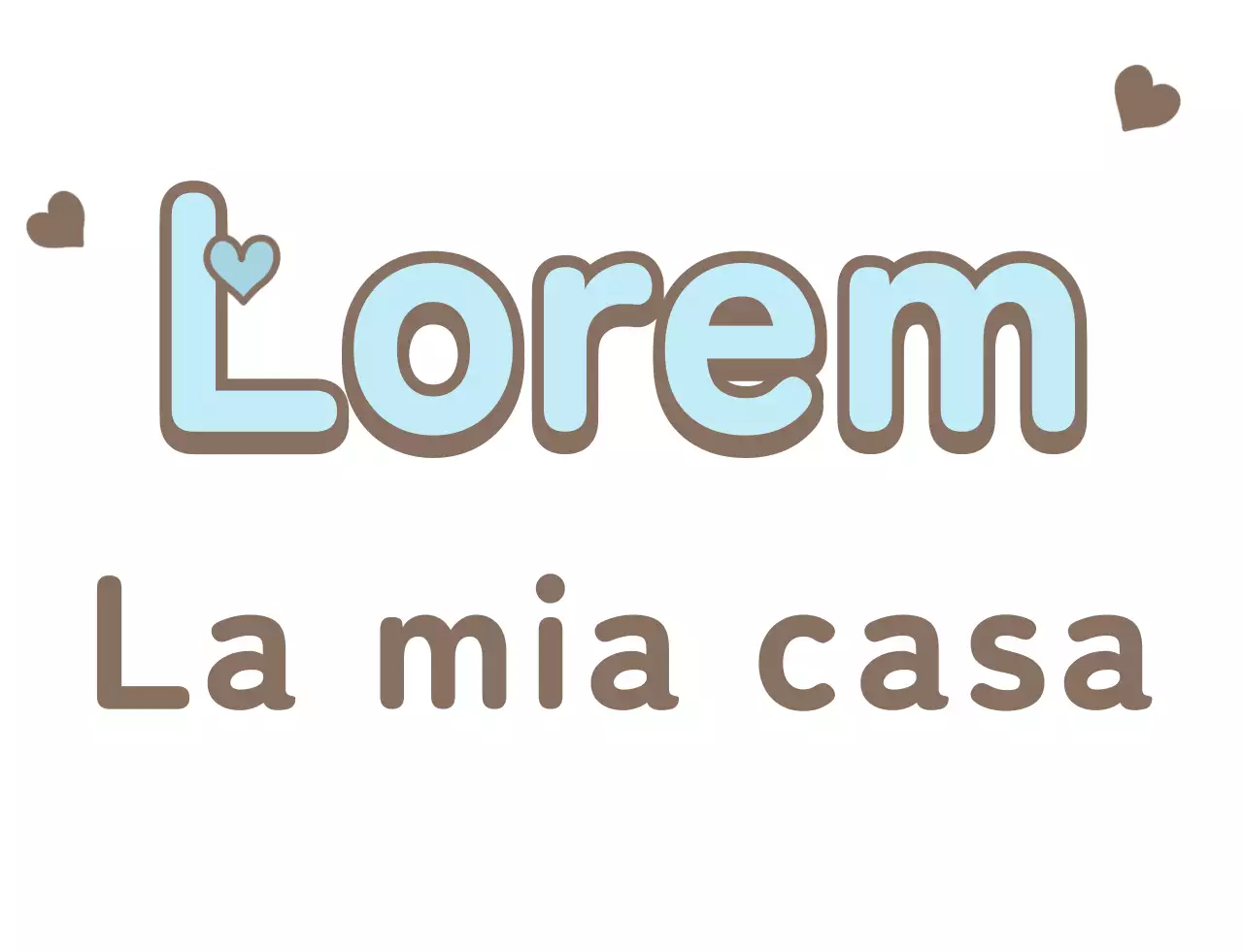 Maglietta famiglia con simpatica tipografia in marrone, azzurro e beige