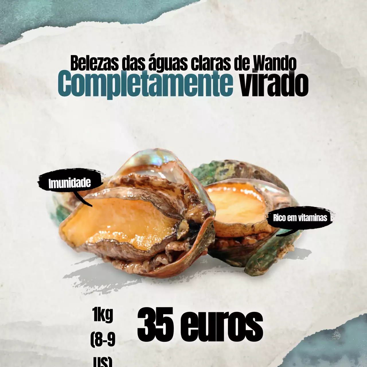 Marisco com um conceito tradicional desvanecido