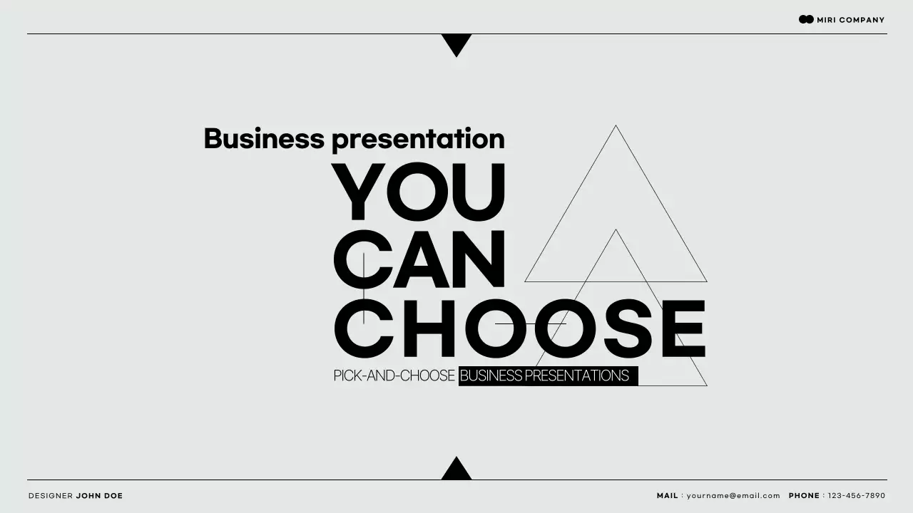 그레이 모던 비즈니스 프레젠테이션