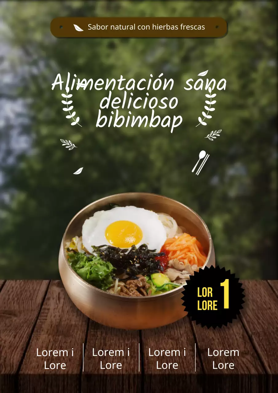 Promocione el menú de su centro de masajes en un entorno natural