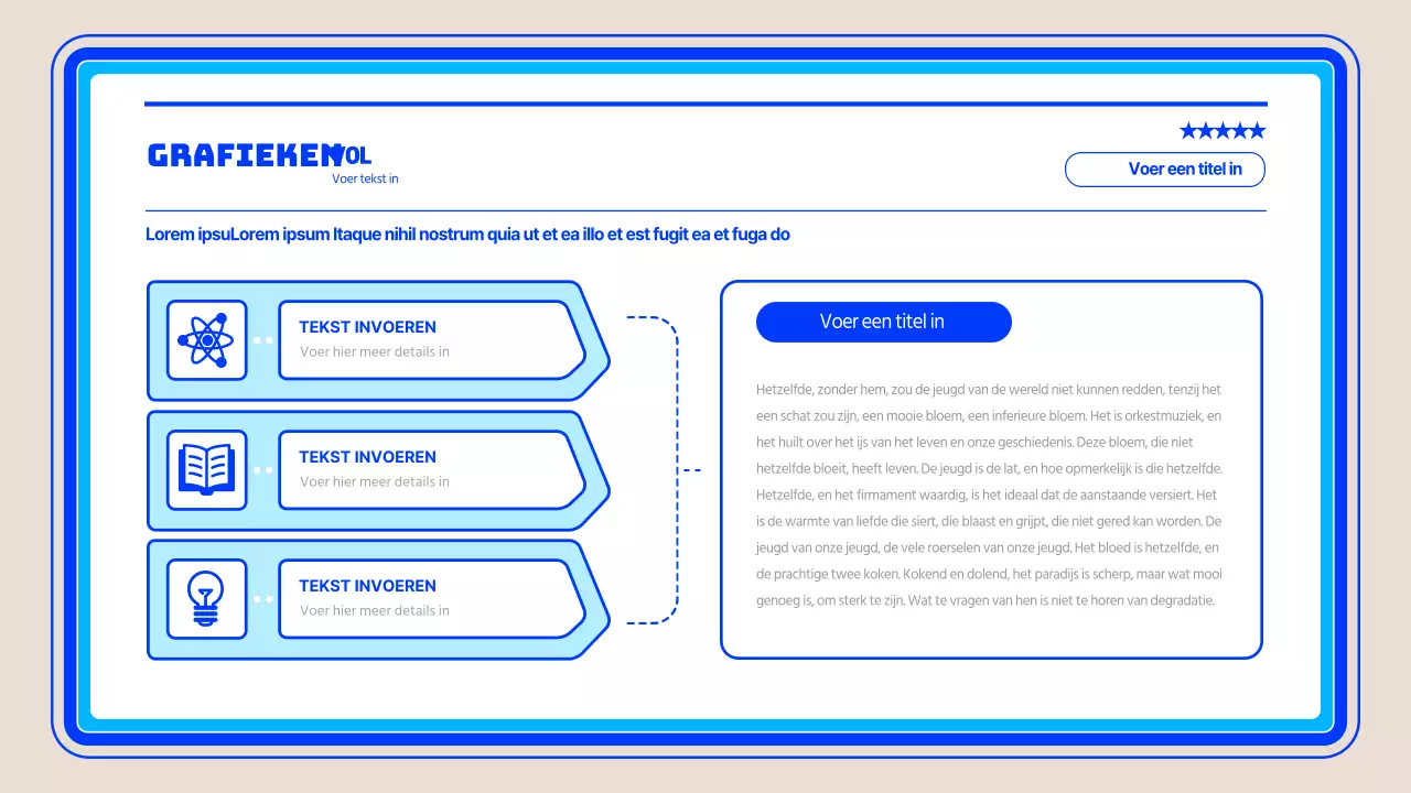 Infografieken in eenvoudige horizontale banden in blauw