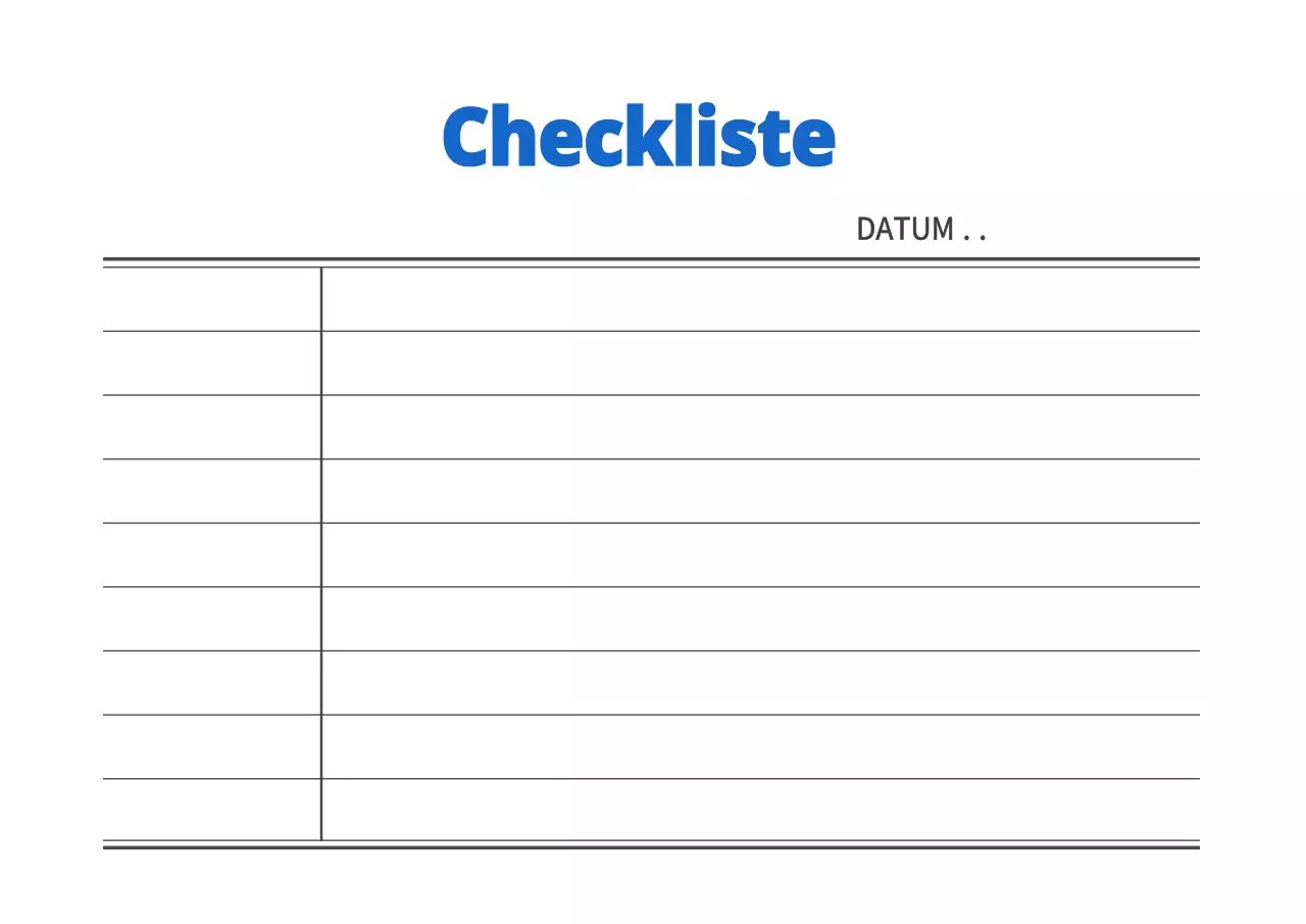 Checkliste