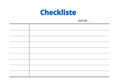 Checkliste