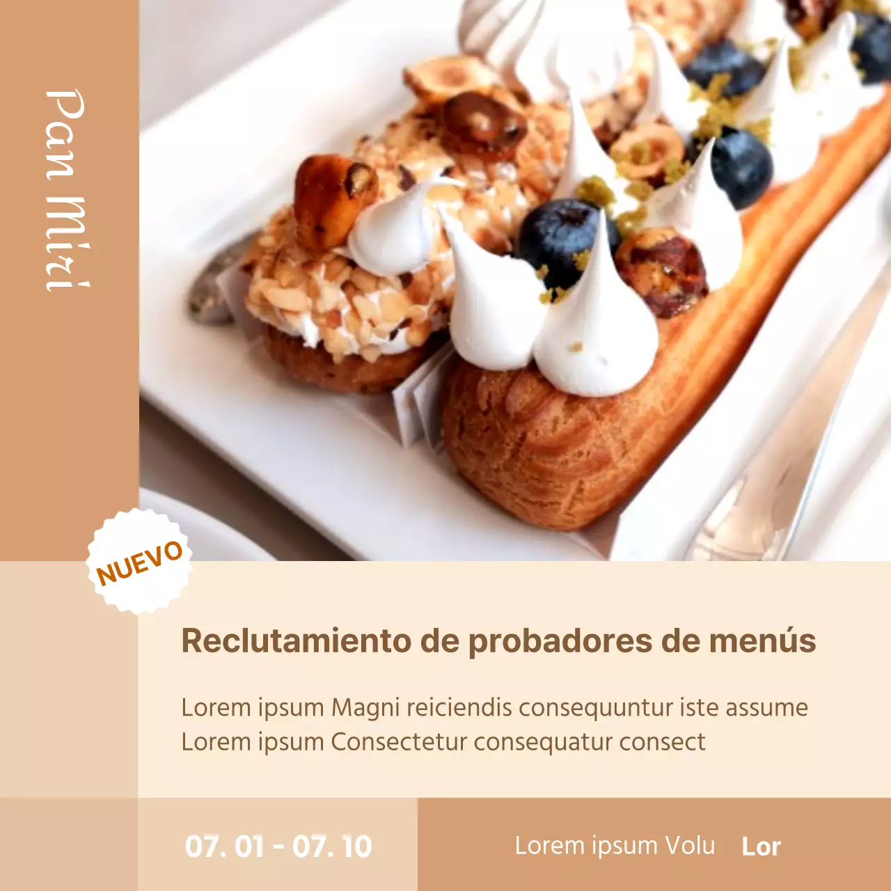 Prueba gratuita del nuevo menú de brown bakery