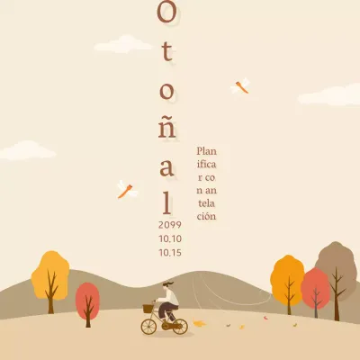 Planifique un sencillo evento otoñal con un fondo beige