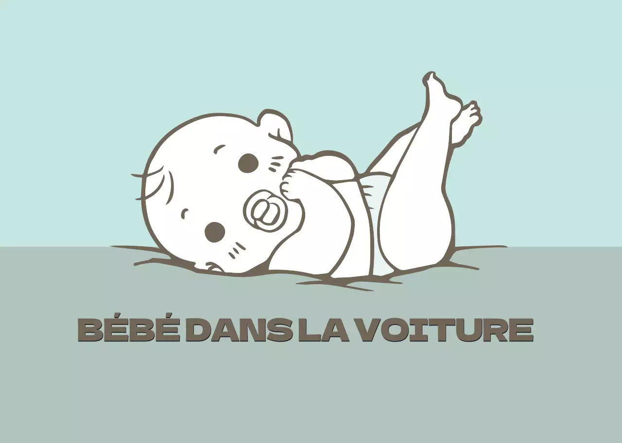 Illustration d'un bébé à la menthe avec un enfant sur un tableau