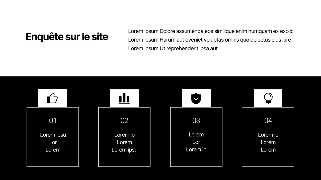 Infographie sur la gestion de projet avec un concept en noir et blanc