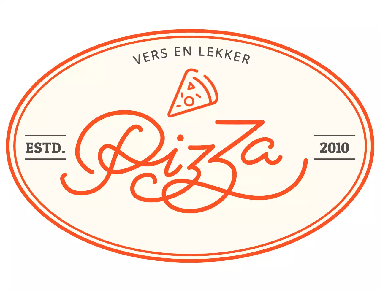 Rood pizzeria logo restaurant t-shirt