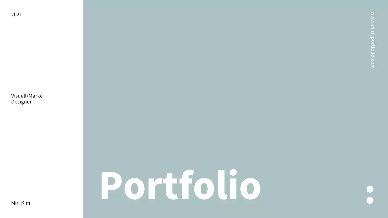 Portfolio mit sauberem Layout